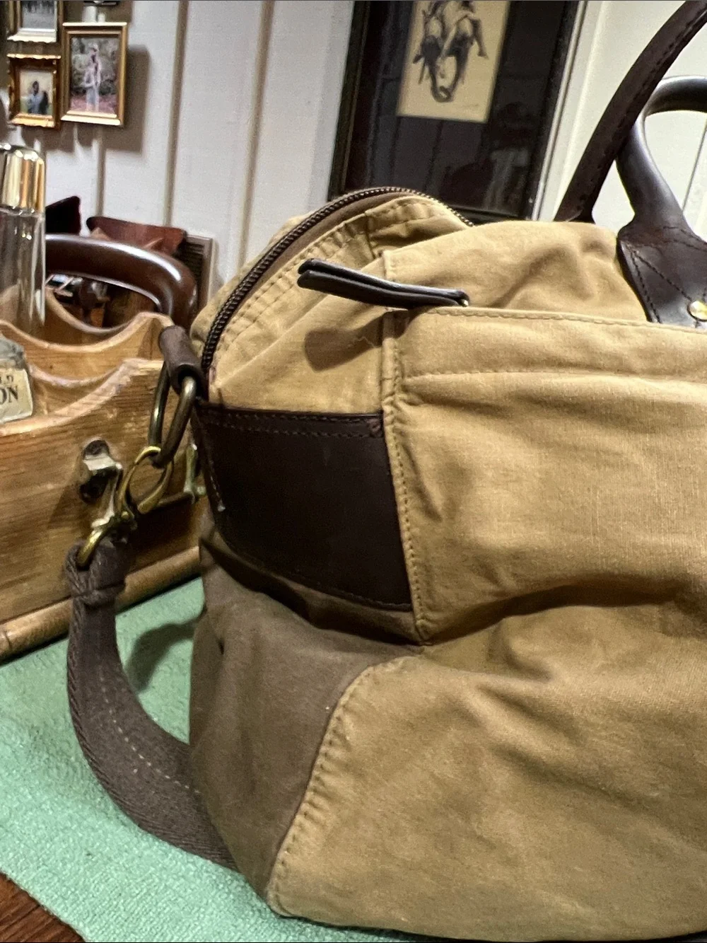 Fossil Wagner Waxed Canvas Duffel Bag